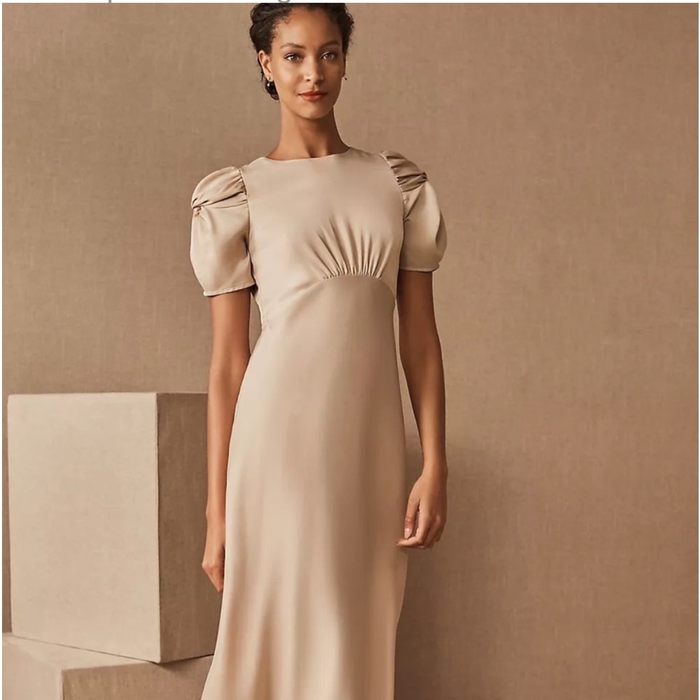 BHLDN Leyden charmeuse dress Anthropologie